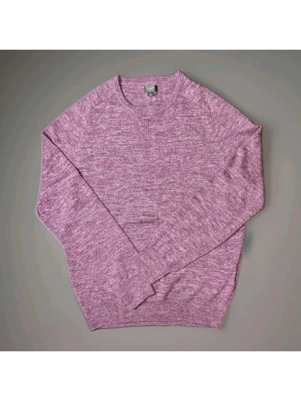 J Crew Sweater Wool Linen Alpaca Acrylic Blend Purple Medium